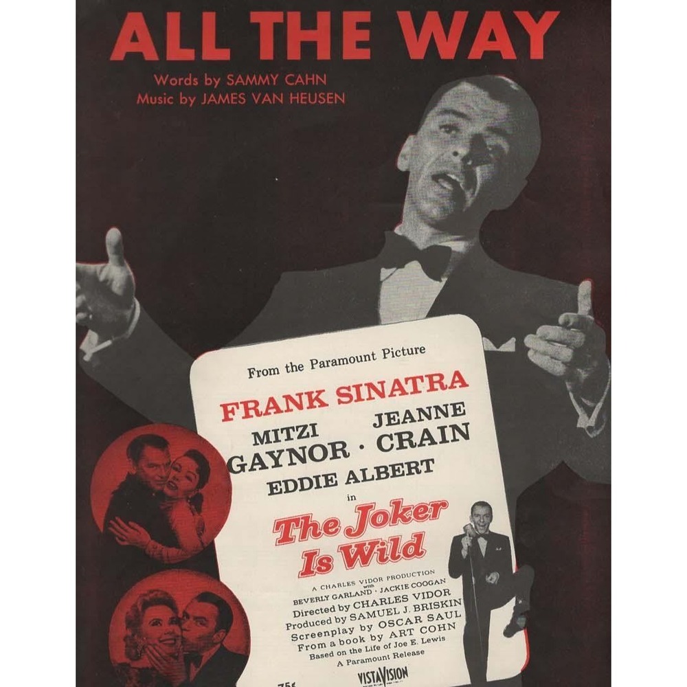 All The Way Frank Sinatra Sheet Music The Joker Is Wild 1957 - Picture 1 of 1